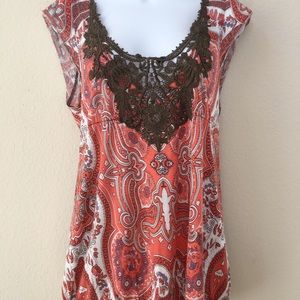 Free People - Embroided Paisley Top/Cami
